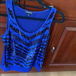 Sparkly blue tank top